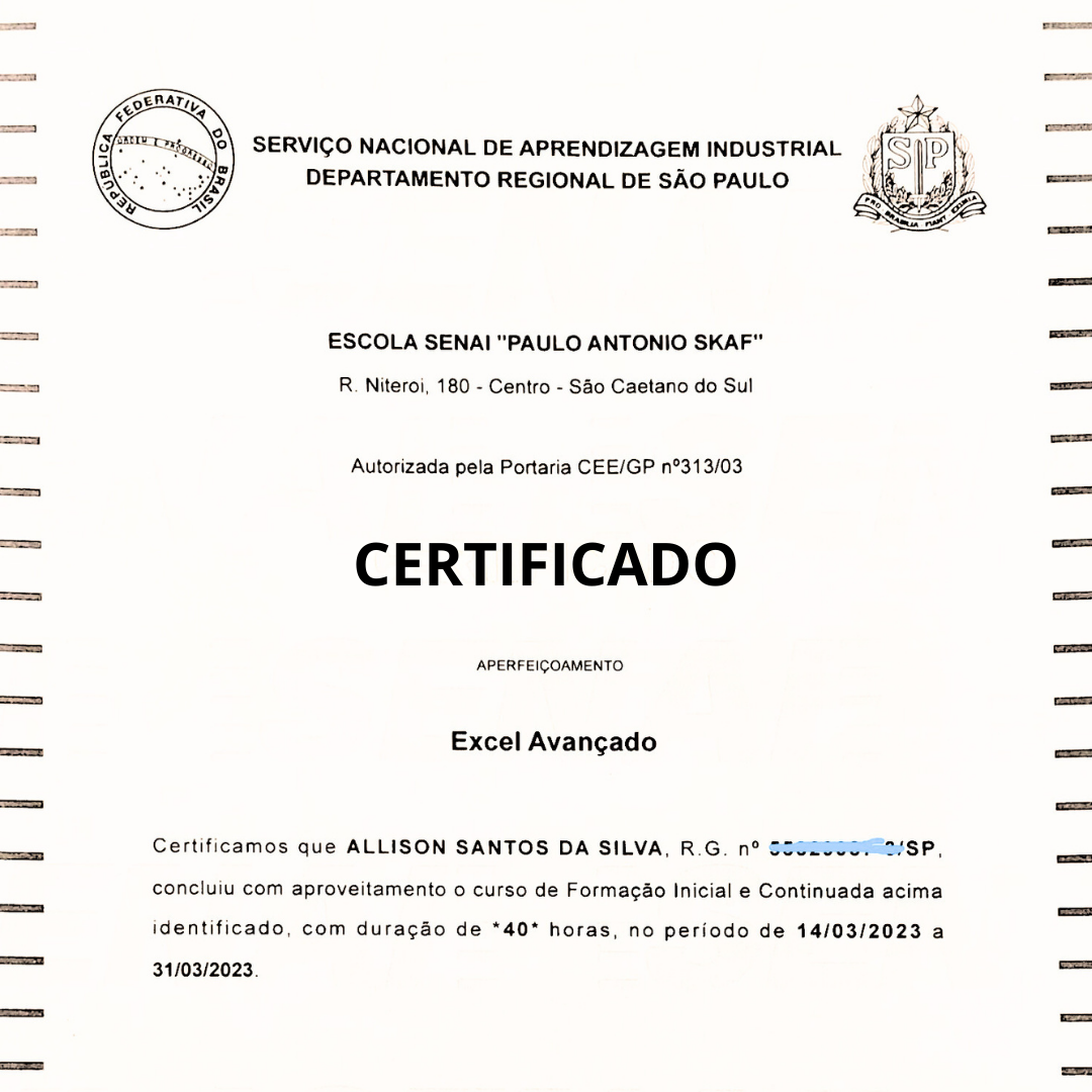 SENAI - Excel Avançado