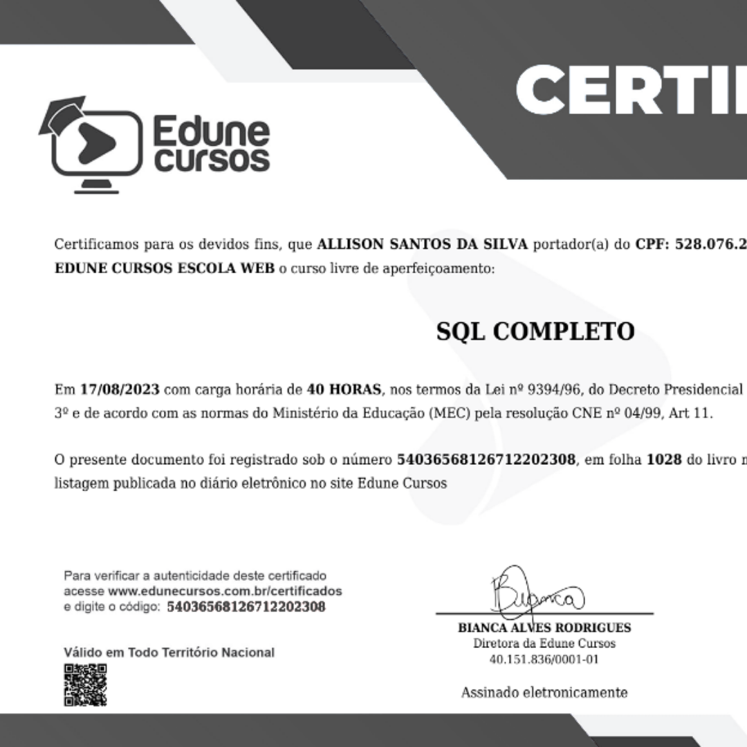 Edune - SQL Completo